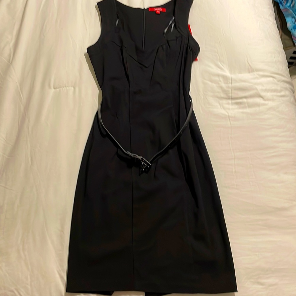 Xoxo Junior Black Sheath Dress Size 1/2 Sleeveless Stretch Back Slit